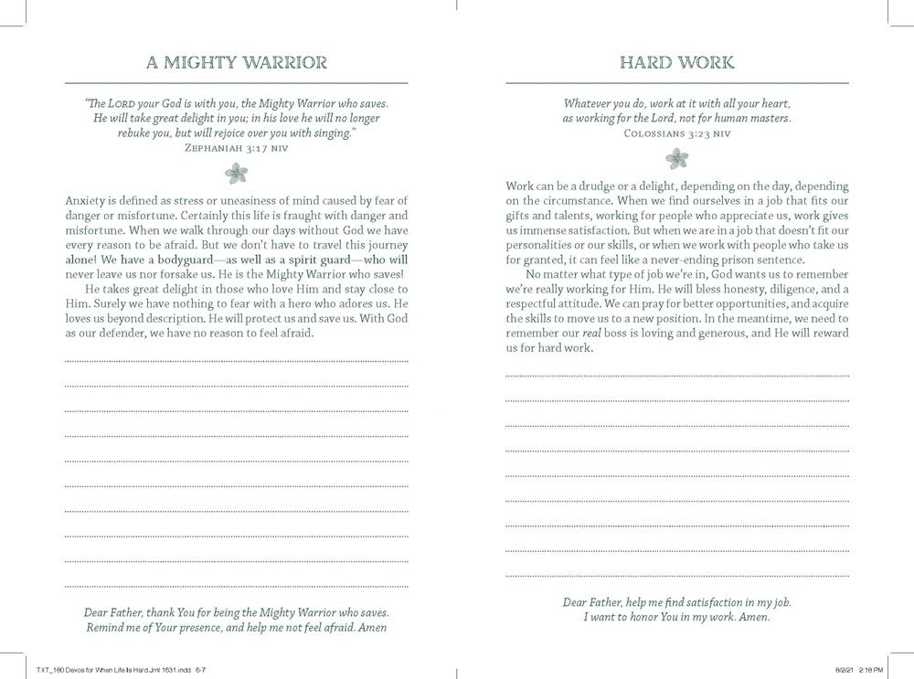 180 Devotions for When Life Is Hard Journal