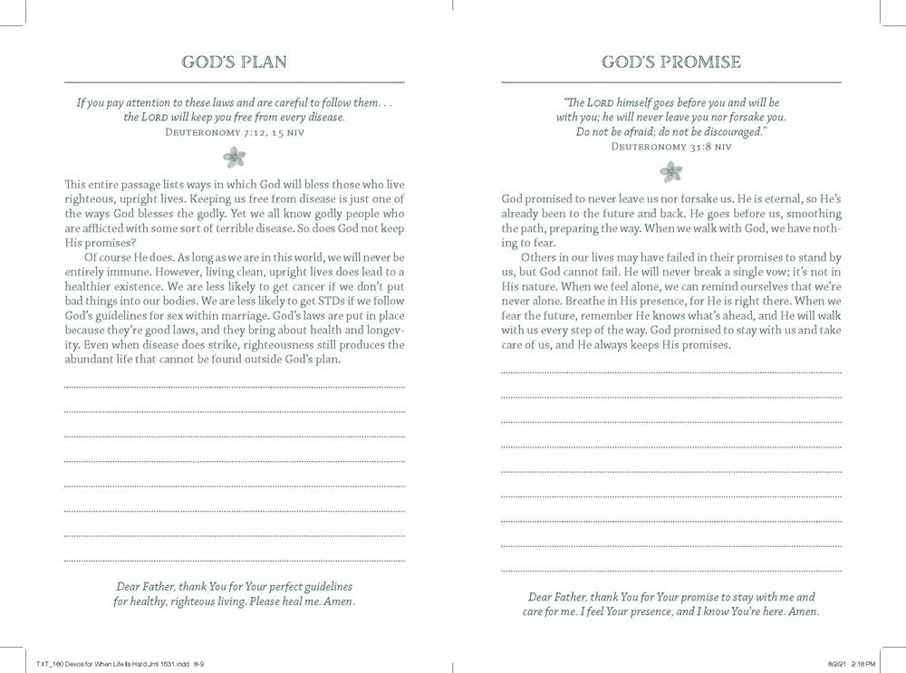 180 Devotions for When Life Is Hard Journal