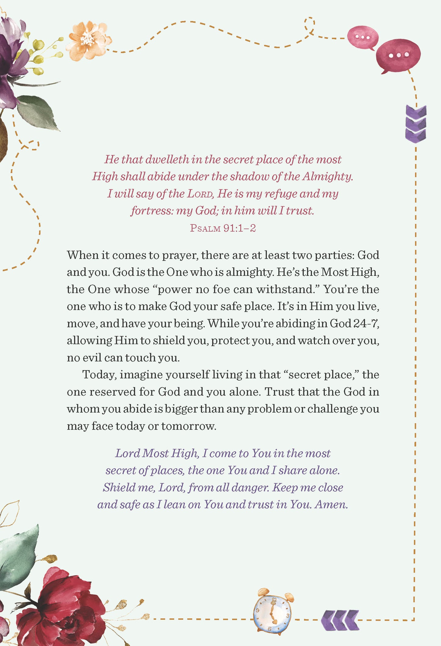 The KJV Prayer Map® Bible [Mint Blossoms]